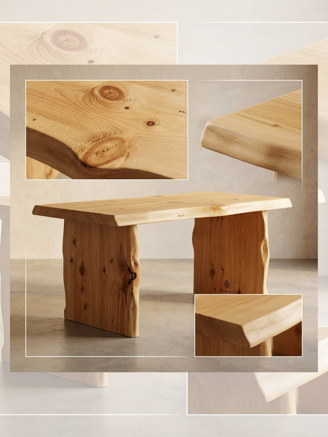 Mesas de comedor Serena - Base de madera