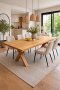 Mesa de Comedor Cruz | Madera Maciza